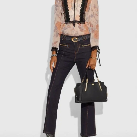 SOLD!!!  COACH Dreamer Satchel- Black w Gold - Picture 4 of 8